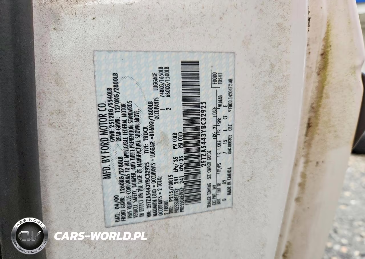 2000 Ford Windstar VIN:2FTZA5443YBC32925 - 13