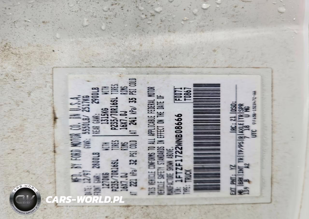 1998 Ford F150 VIN:1FTZF1722WNB08666 - 12