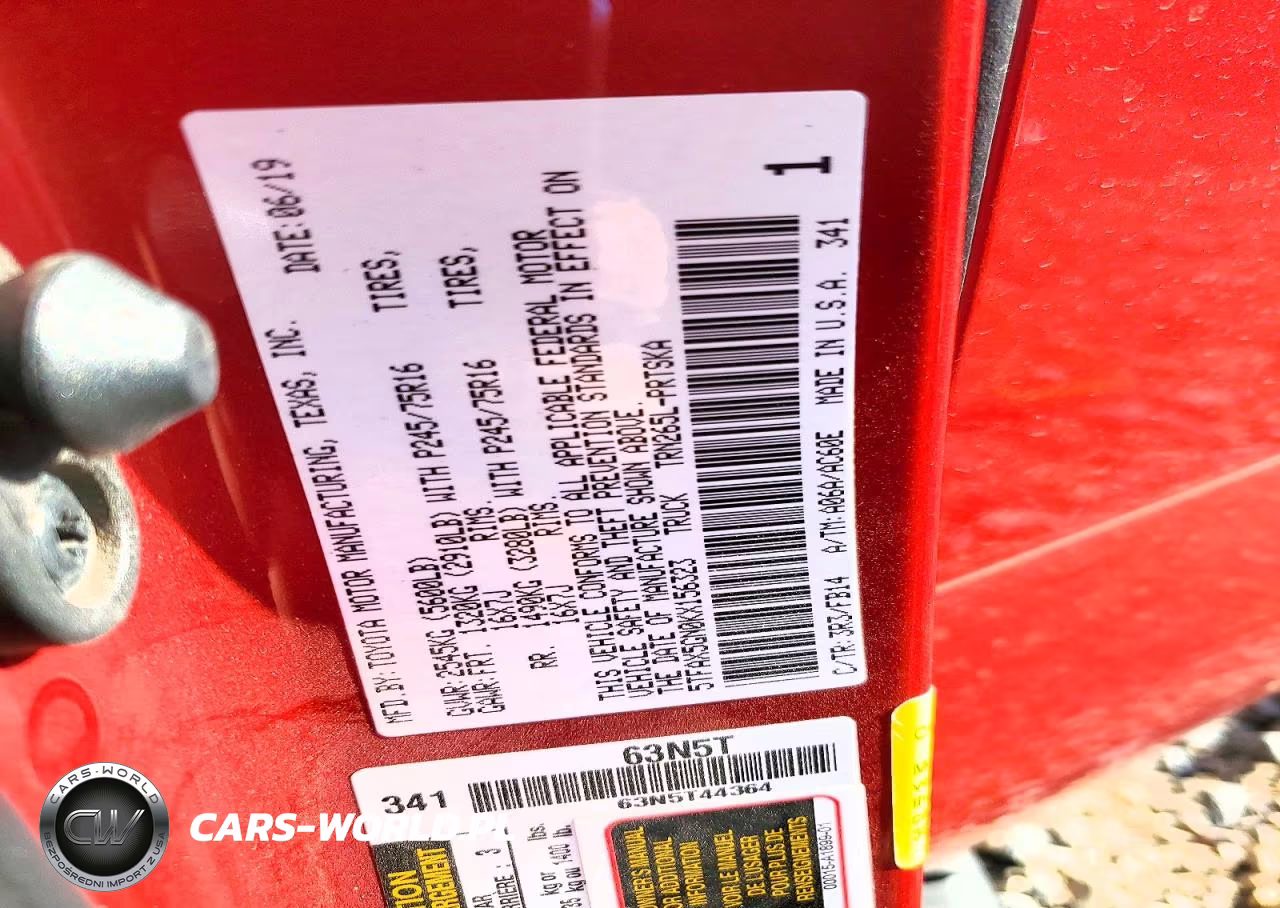 2019 Toyota Tacoma Sr VIN:5TFAX5GN0KX156323 - 12