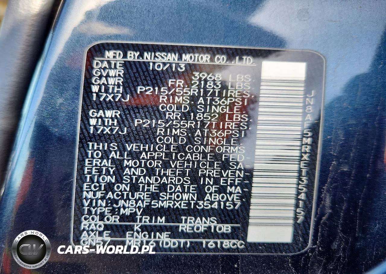 2014 Nissan Juke Sv VIN:JN8AF5MRXET354157 - 12