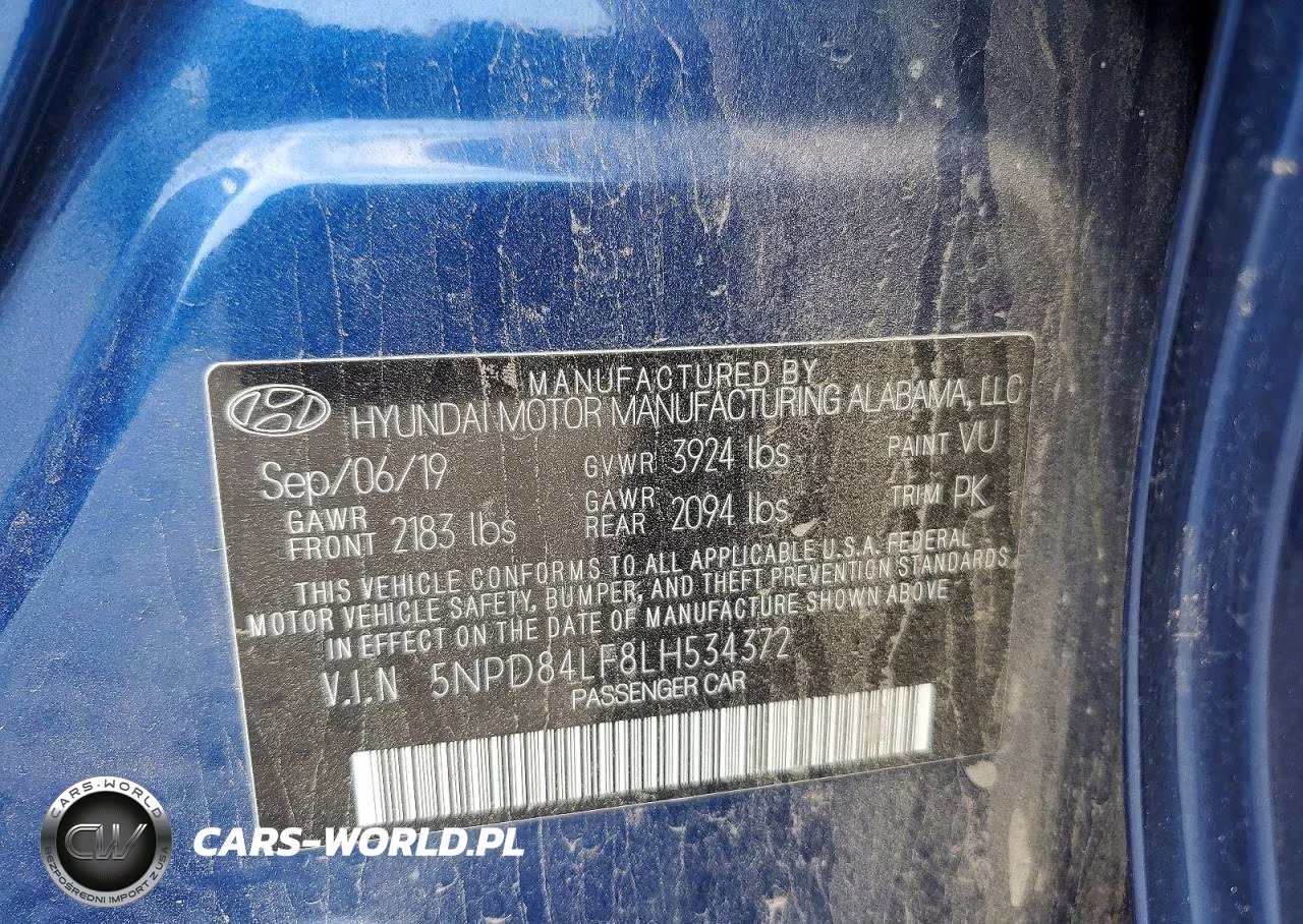 2020 Hyundai Elantra Sel VIN:5NPD84LF8LH534372 - 12