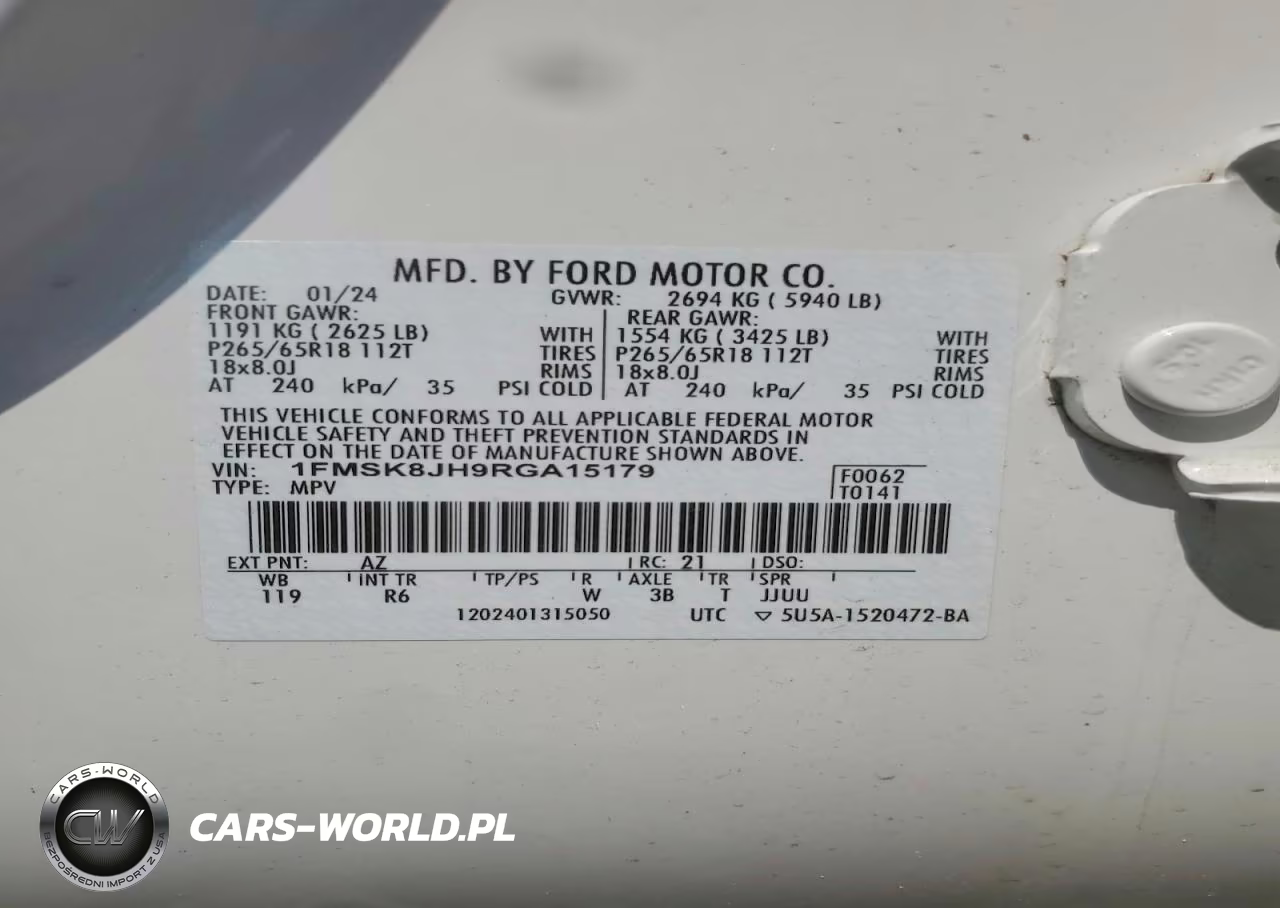 2024 Ford Explorer Timberline VIN:1FMSK8JH9RGA15179 - 14