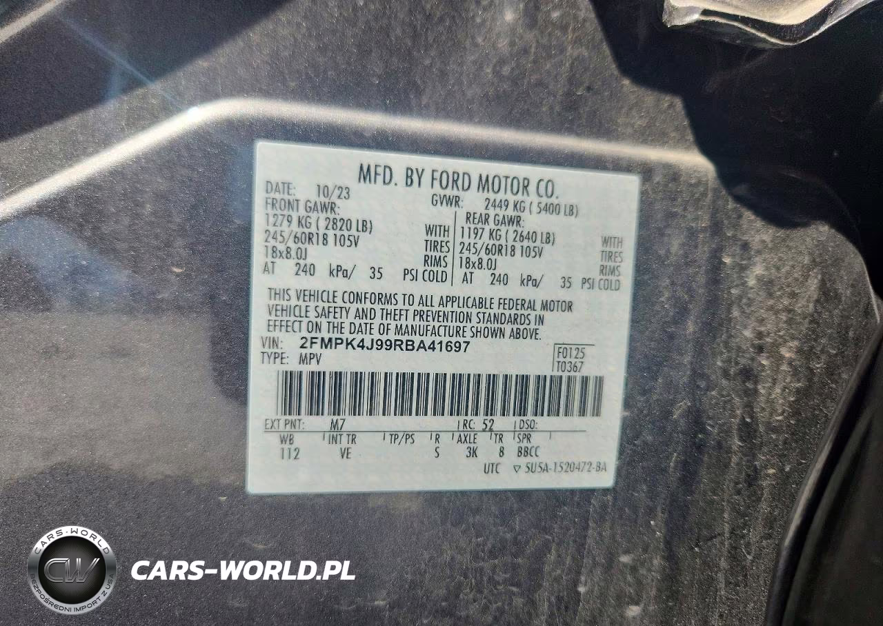 2024 Ford Edge Sel VIN:2FMPK4J99RBA41697 - 14