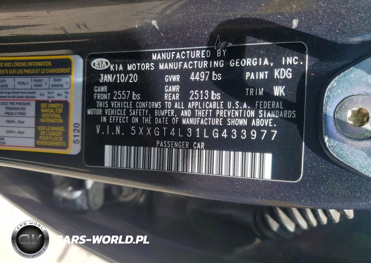 2020 Kia Optima Lx VIN:5XXGT4L31LG433977 - 12