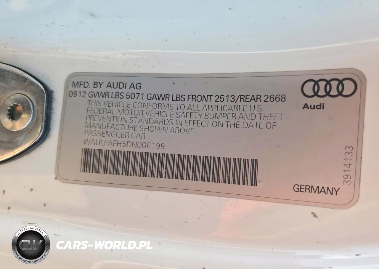 2013 Audi A5 VIN:WAULFAFH5DN006199 - 12