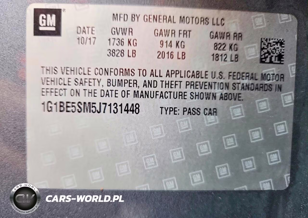 2018 Chevrolet Cruze Lt VIN:1G1BE5SM5J7131448 - 12
