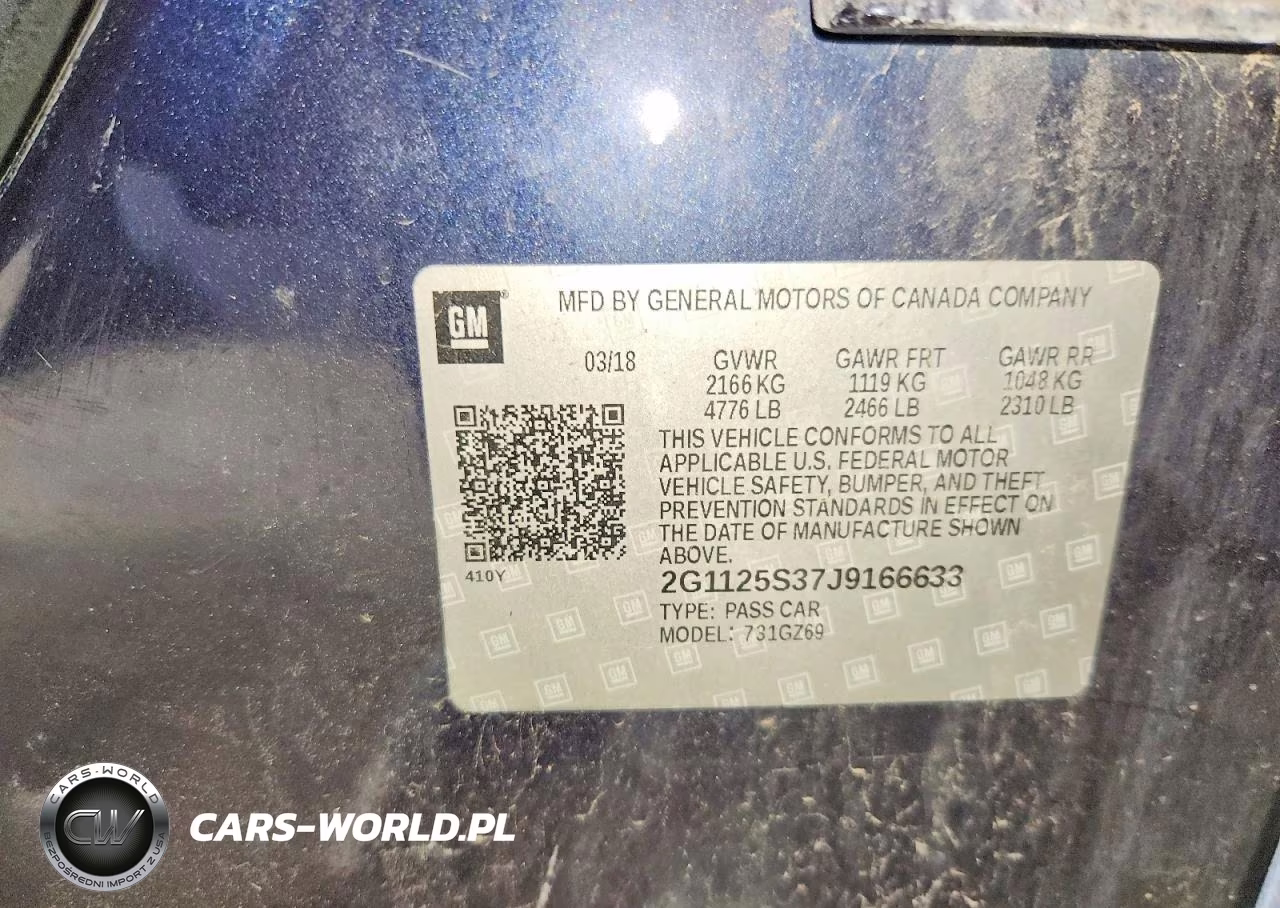 2018 Chevrolet Impala Premier VIN:2G1125S37J9166633 - 12
