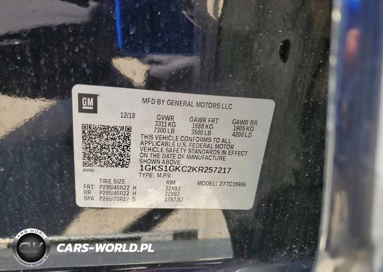 2019 GMC Yukon Xl C1500 Slt VIN:1GKS1GKC2KR257217 - 12
