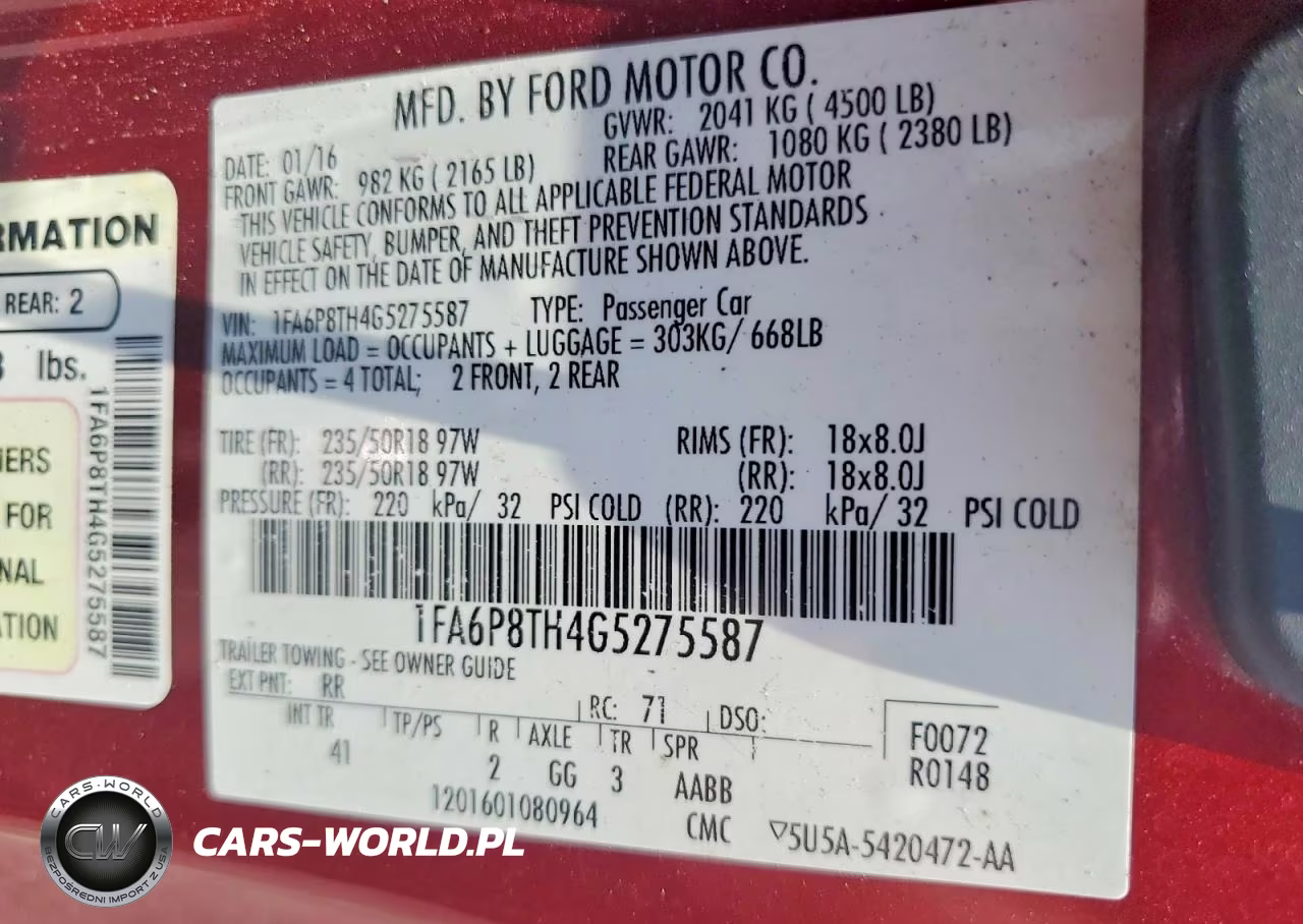 2016 Ford Mustang VIN:1FA6P8TH4G5275587 - 13