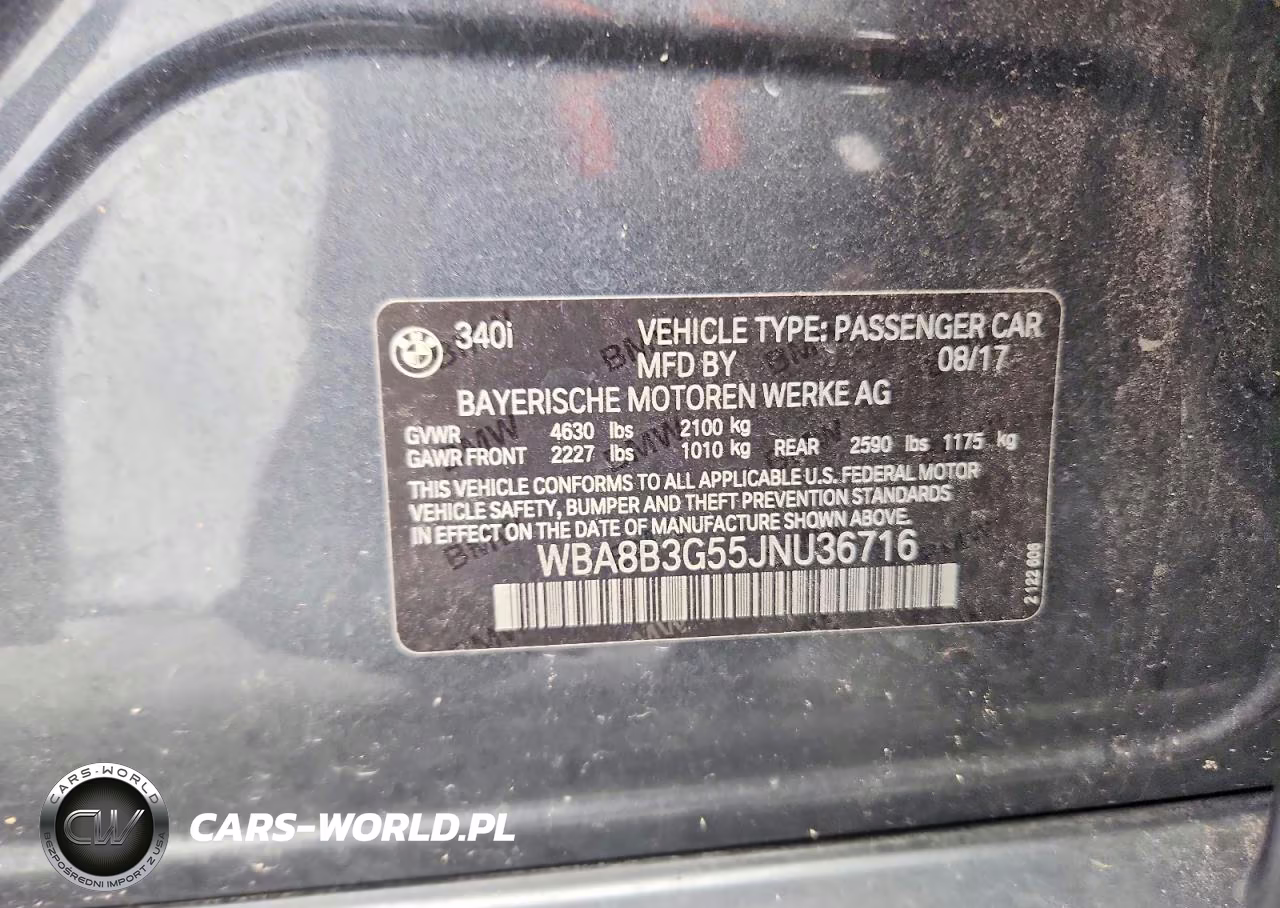 2018 BMW 340 I VIN:WBA8B3G55JNU36716 - 12