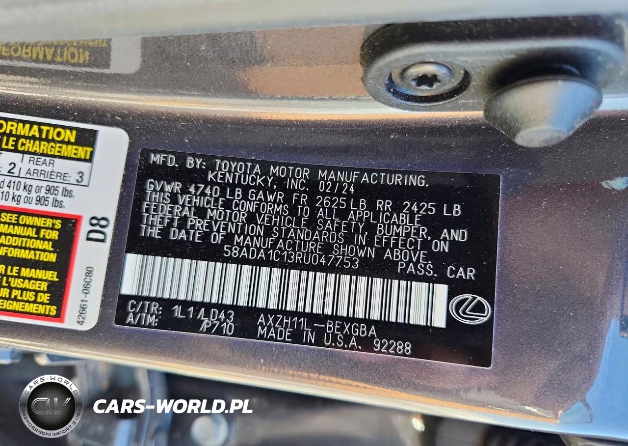 2024 Lexus Es 300H Base VIN:58ADA1C13RU047753 - 12