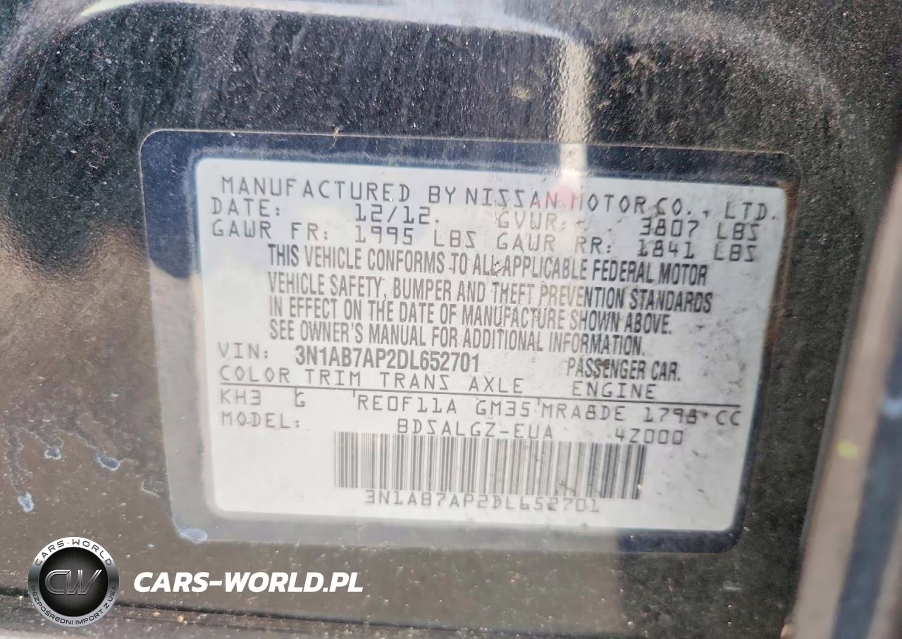2013 Nissan Sentra S VIN:3N1AB7AP2DL652701 - 12