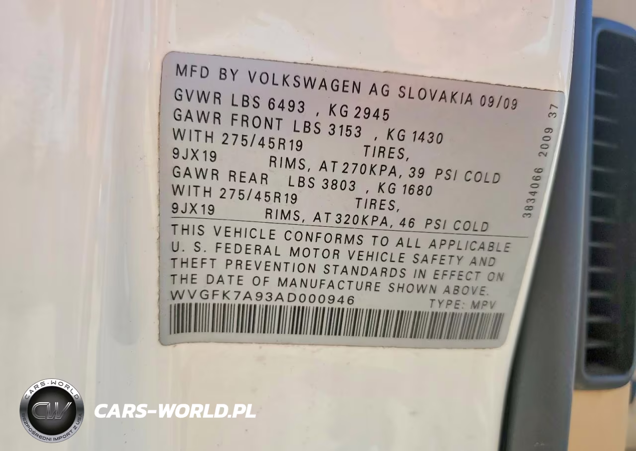 2010 Volkswagen Touareg Tdi VIN:WVGFK7A93AD000946 - 13