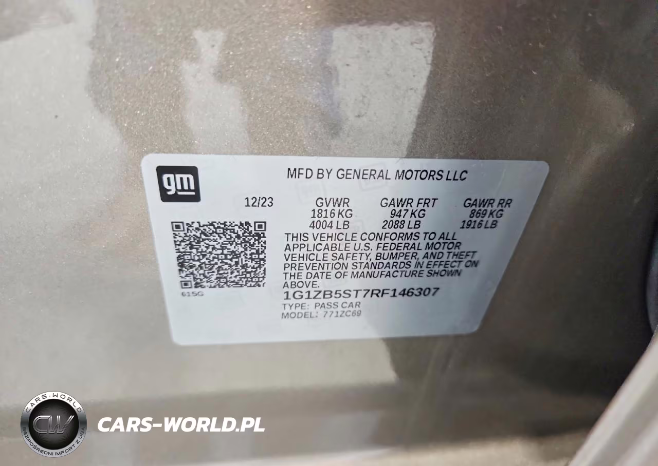 2024 Chevrolet Malibu Ls VIN:1G1ZB5ST7RF146307 - 12