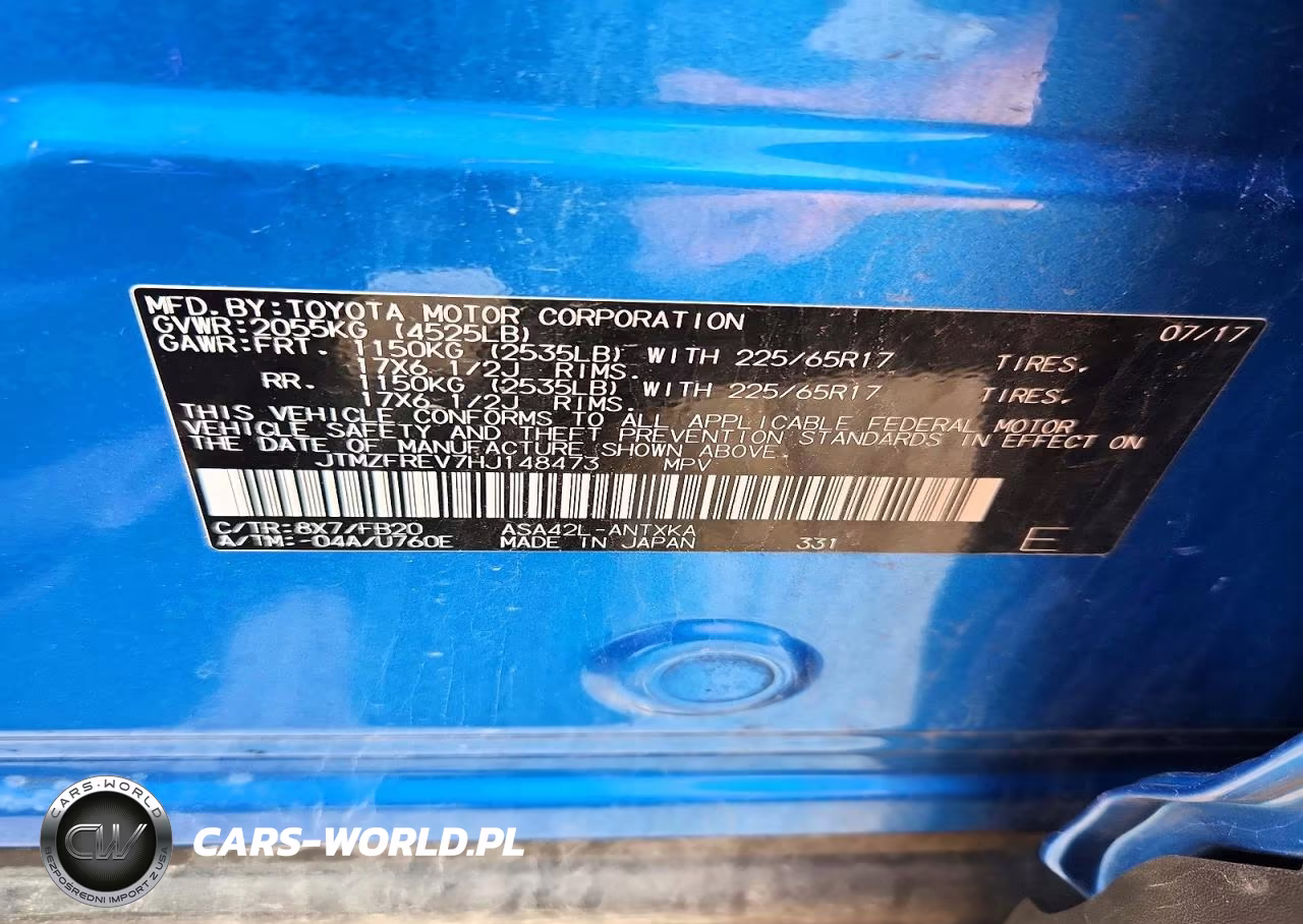 2017 Toyota Rav4 Le VIN:JTMZFREV7HJ148473 - 14
