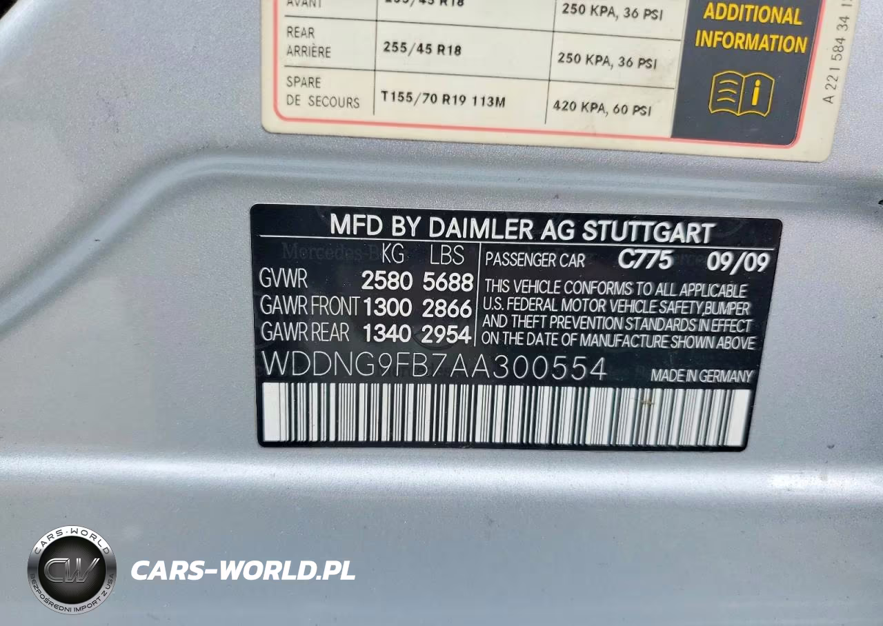 2010 Mercedes-Benz S 400 VIN:WDDNG9FB7AA300554 - 12