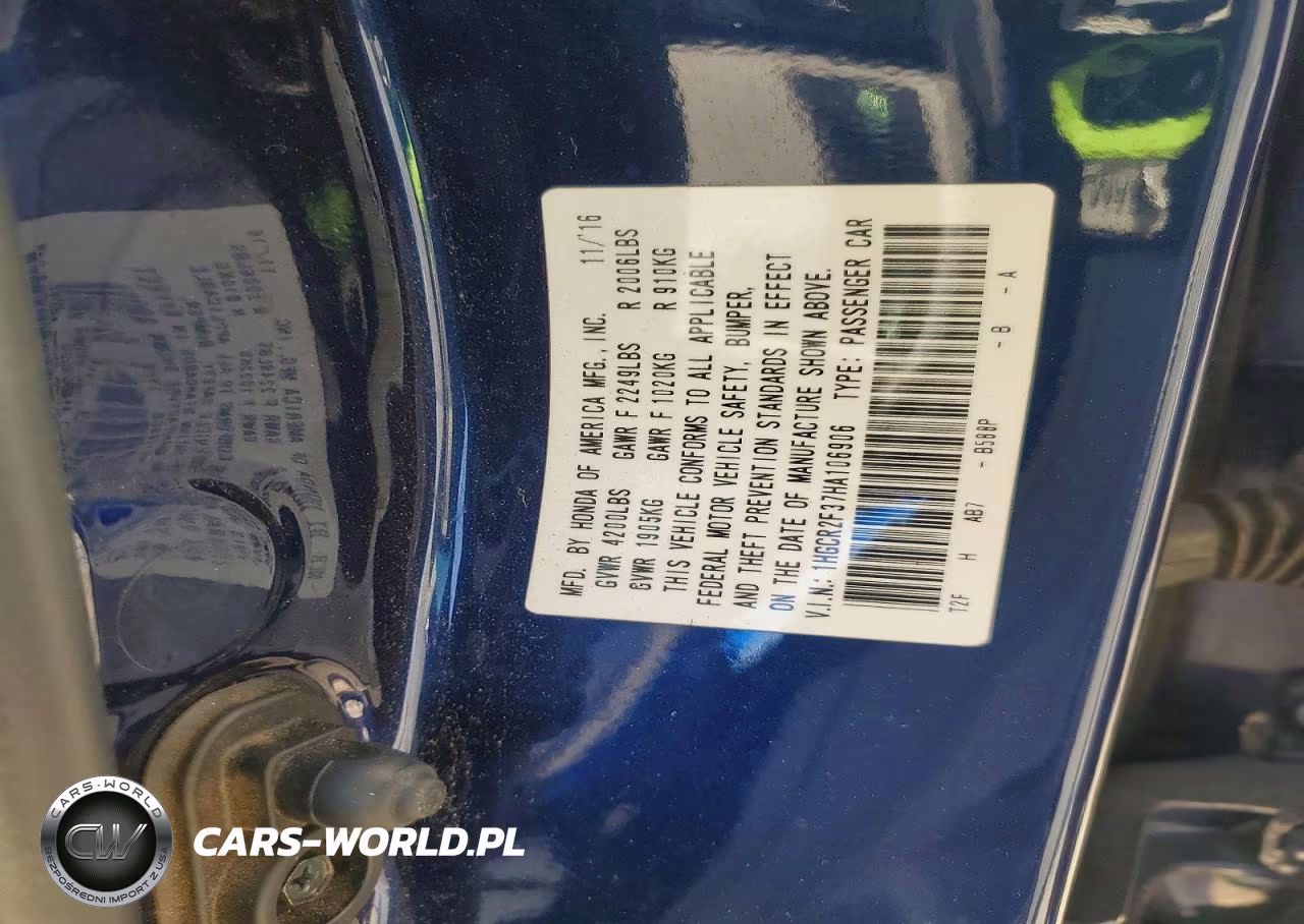2017 Honda Accord Lx VIN:1HGCR2F37HA106906 - 13