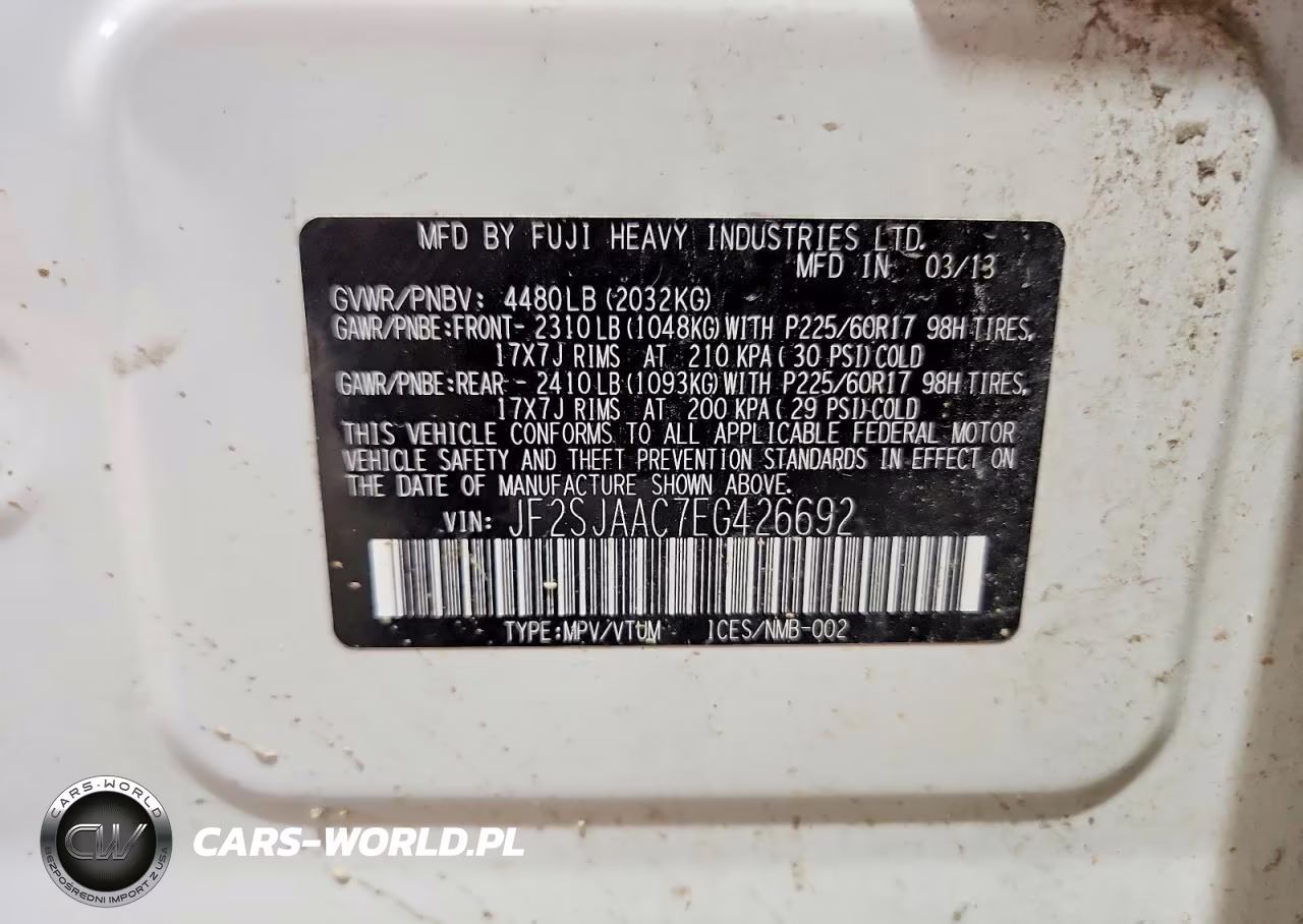 2014 Subaru Forester 2.5I VIN:JF2SJAAC7EG426692 - 12