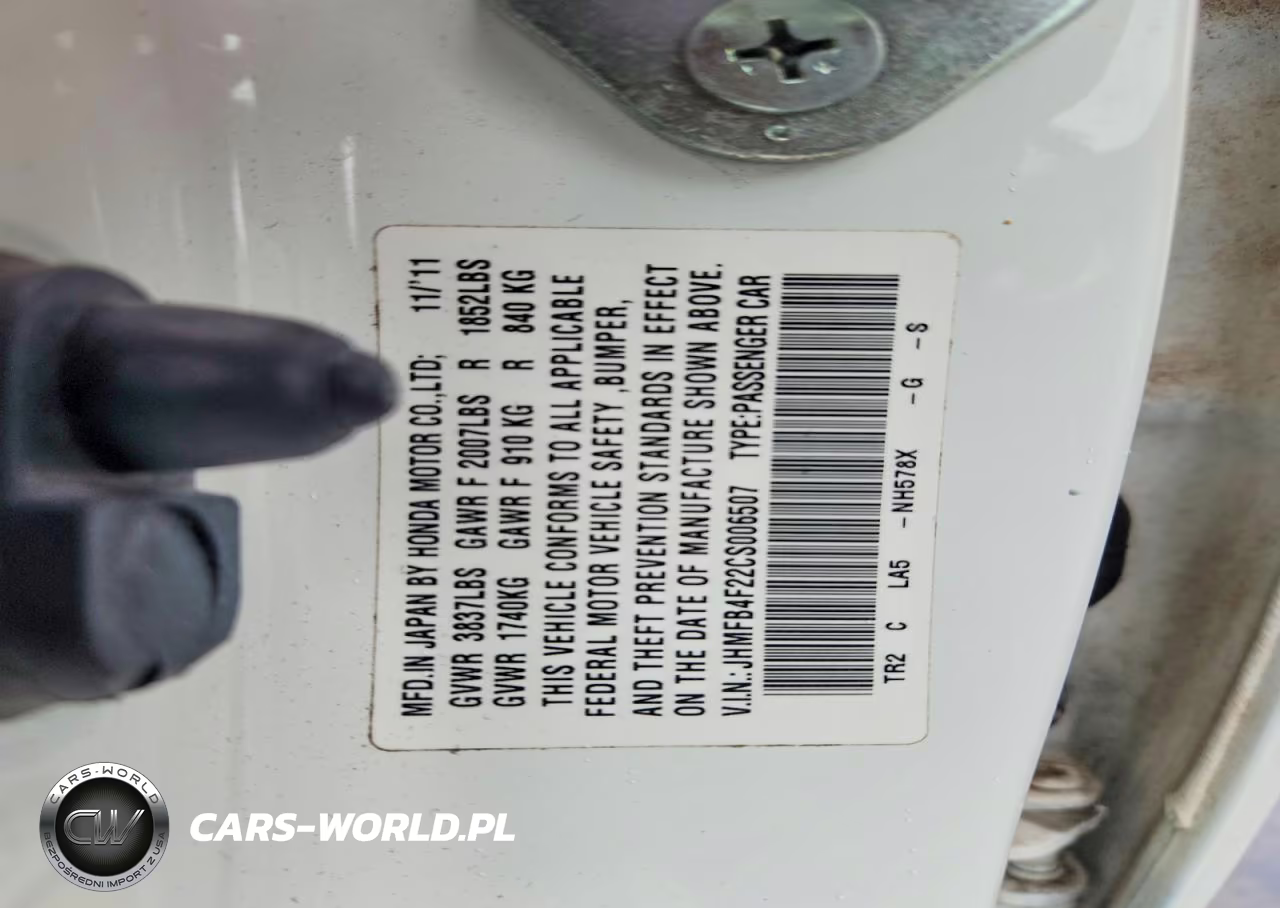 2012 Honda Civic Hybrid VIN:JHMFB4F22CS006507 - 12
