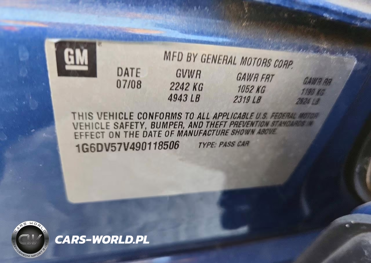 2009 Cadillac Cts Hi Feature V6 VIN:1G6DV57V490118506 - 12