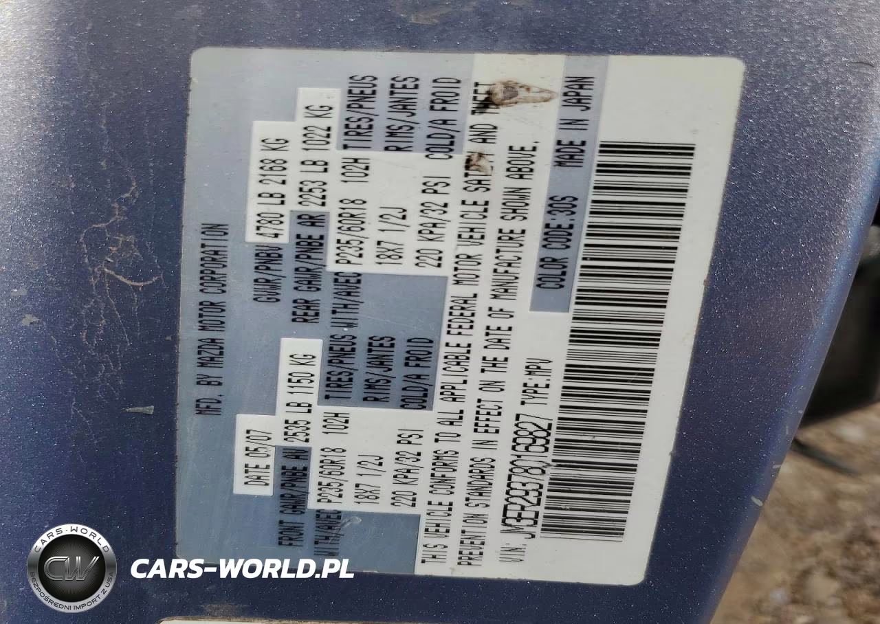 2008 Mazda Cx-7 VIN:JM3ER293780169827 - 12