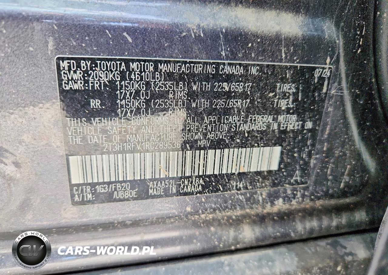 2024 Toyota Rav4 Le VIN:2T3H1RFV1RC289536 - 13