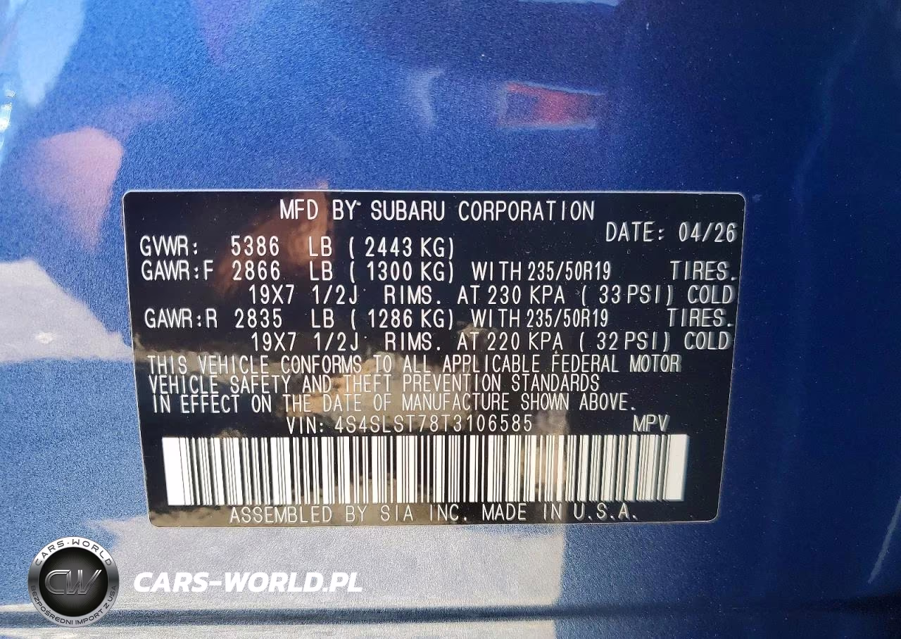 2026 Subaru Forester Touring VIN:4S4SLST78T3106585 - 13