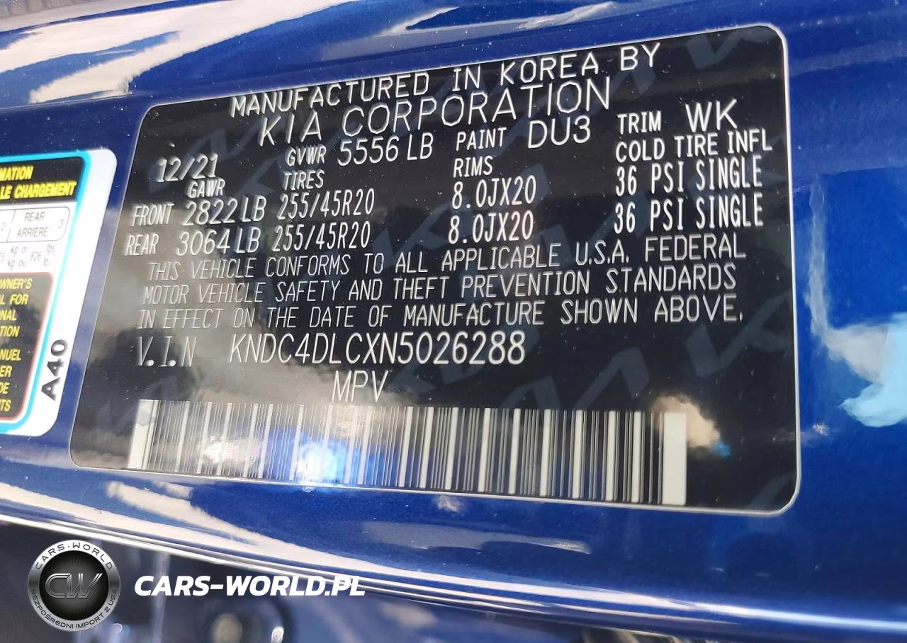 2022 Kia Ev6 Gt Line VIN:KNDC4DLCXN5026288 - 14