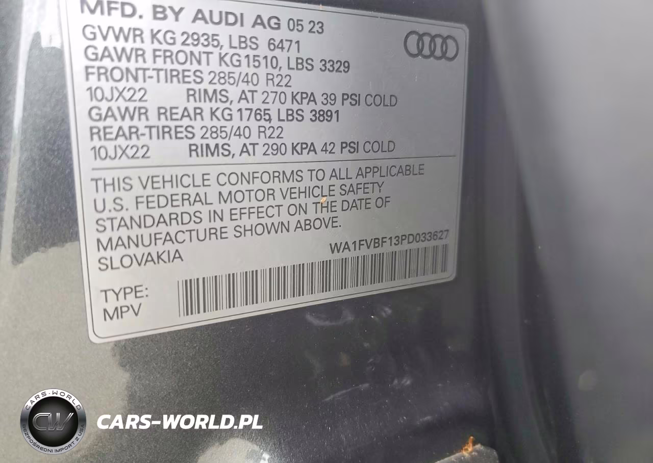 2023 Audi Q8 Prestige S-Line VIN:WA1FVBF13PD033627 - 14
