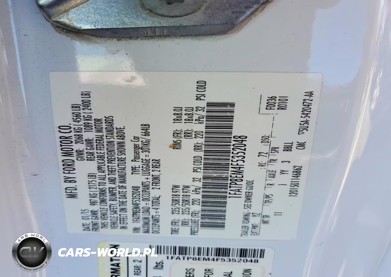 2015 Ford Mustang VIN:1FATP8EM4F5352048 - 12