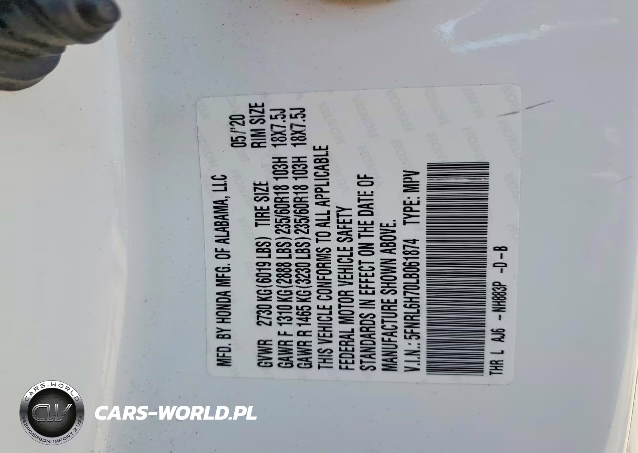 2020 Honda Odyssey Exl VIN:5FNRL6H70LB061874 - 12