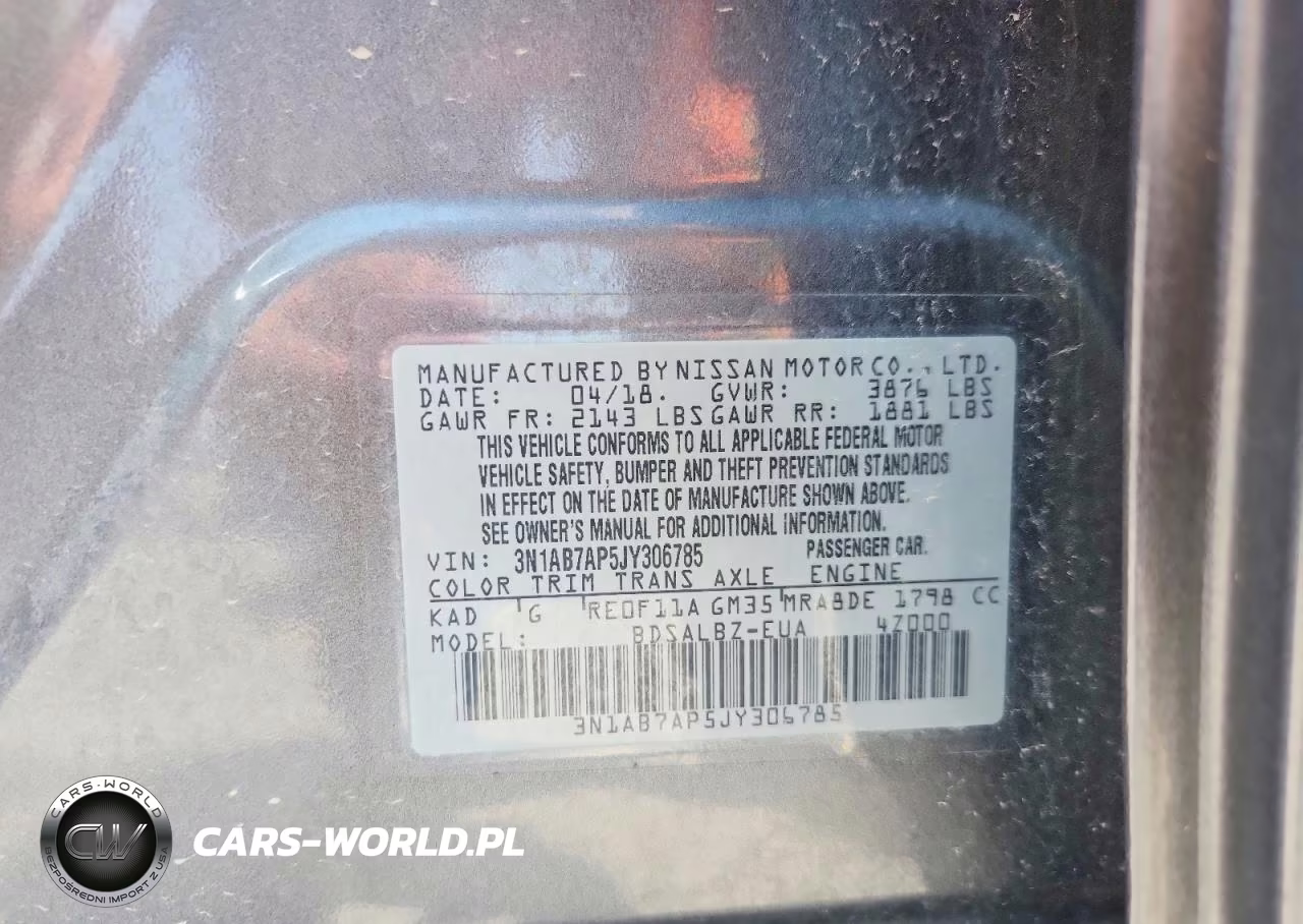 2018 Nissan Sentra S VIN:3N1AB7AP5JY306785 - 12