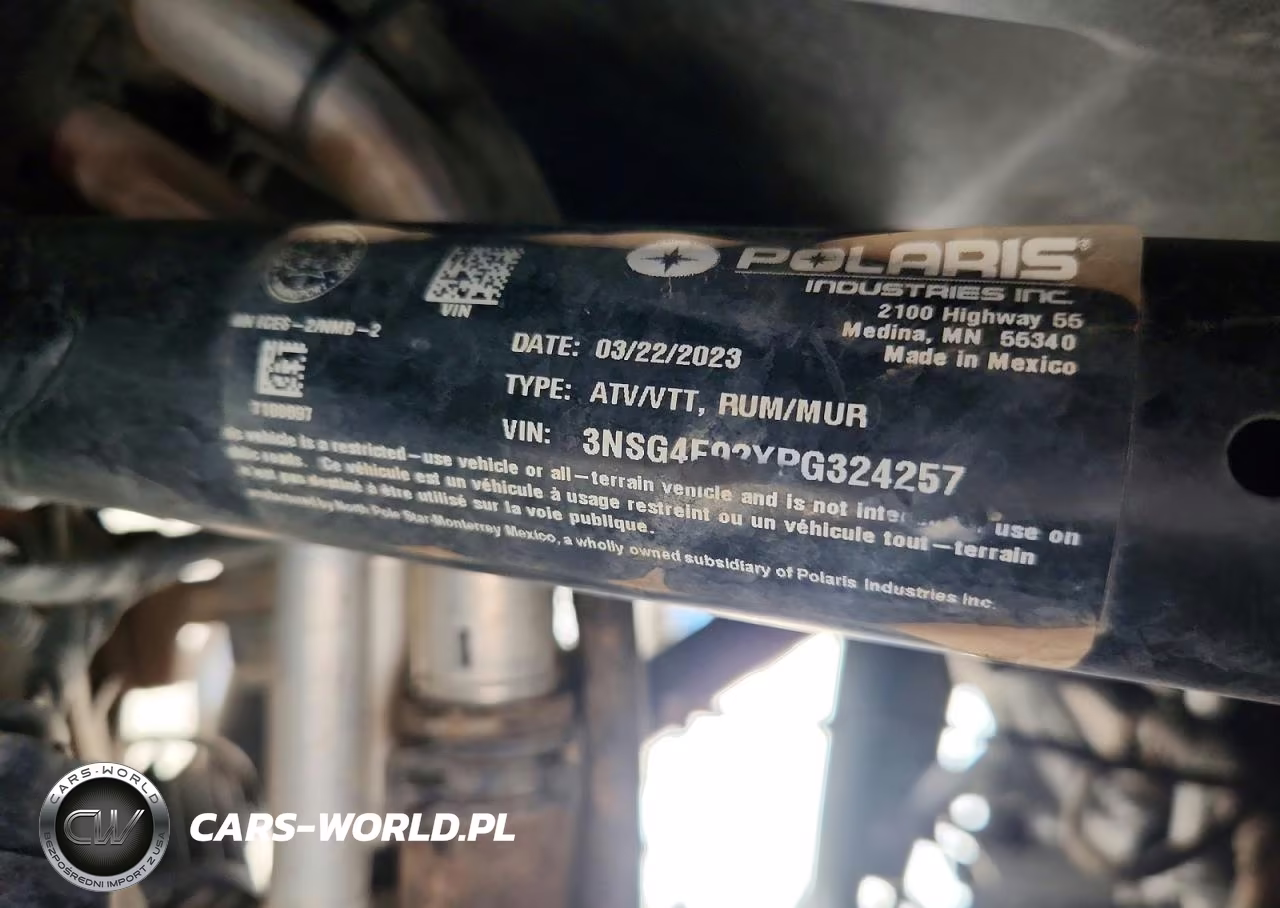 2023 Polaris Utility Vehicle VIN:3NSG4E92XPG324257 - 10