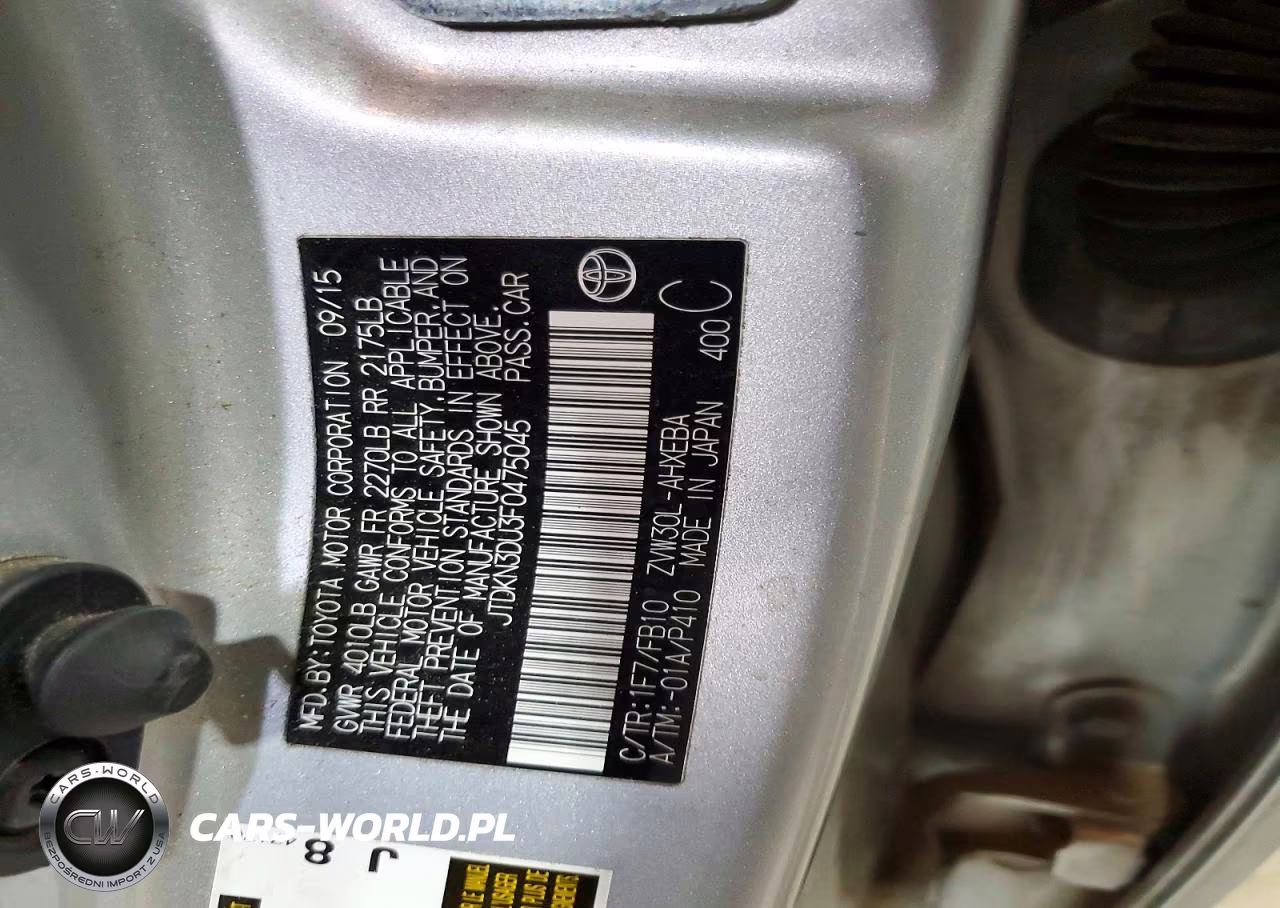 2015 Toyota Prius Two VIN:JTDKN3DU3F0475045 - 12