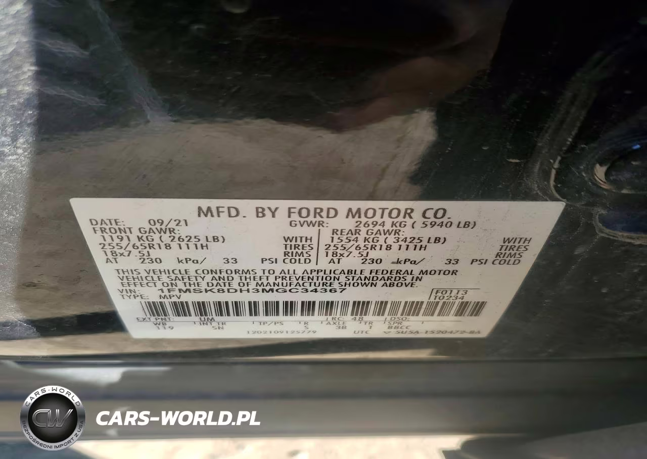 2021 Ford Explorer Xlt VIN:1FMSK8DH3MGC34367 - 13