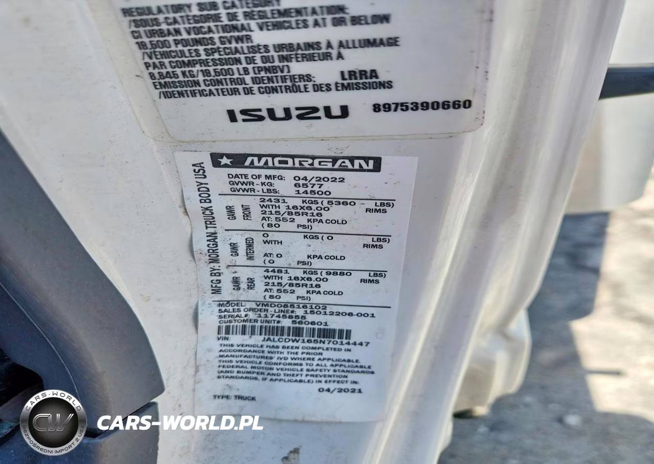 2022 Chevrolet 4500Hd Box Truck VIN:JALCDW165N7014447 - 11