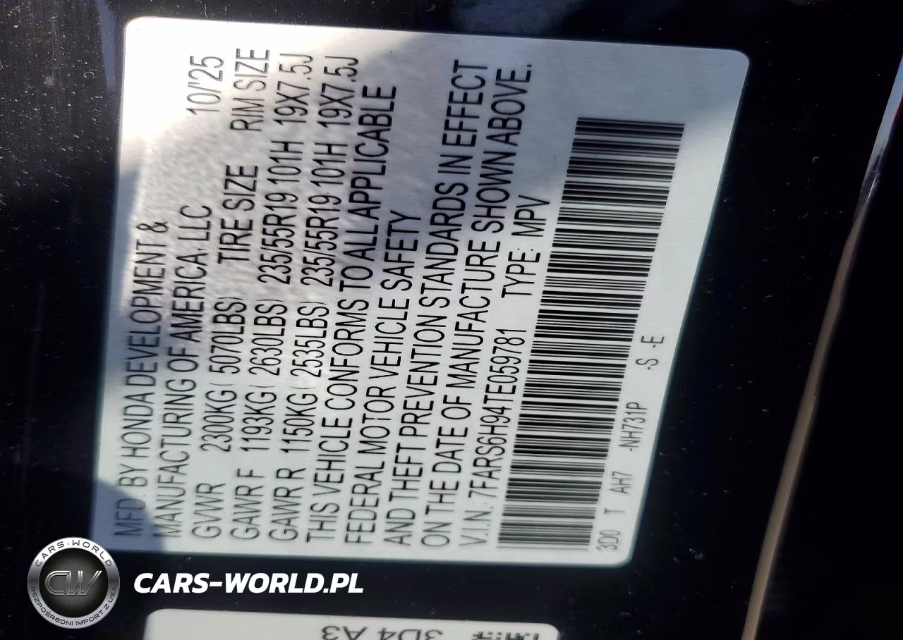 2026 Honda Cr-V Sport Touring VIN:7FARS6H94TE059781 - 13