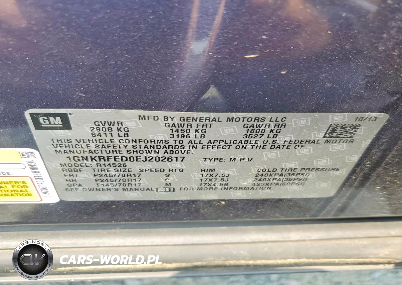 2014 Chevrolet Traverse Ls VIN:1GNKRFED0EJ202617 - 13