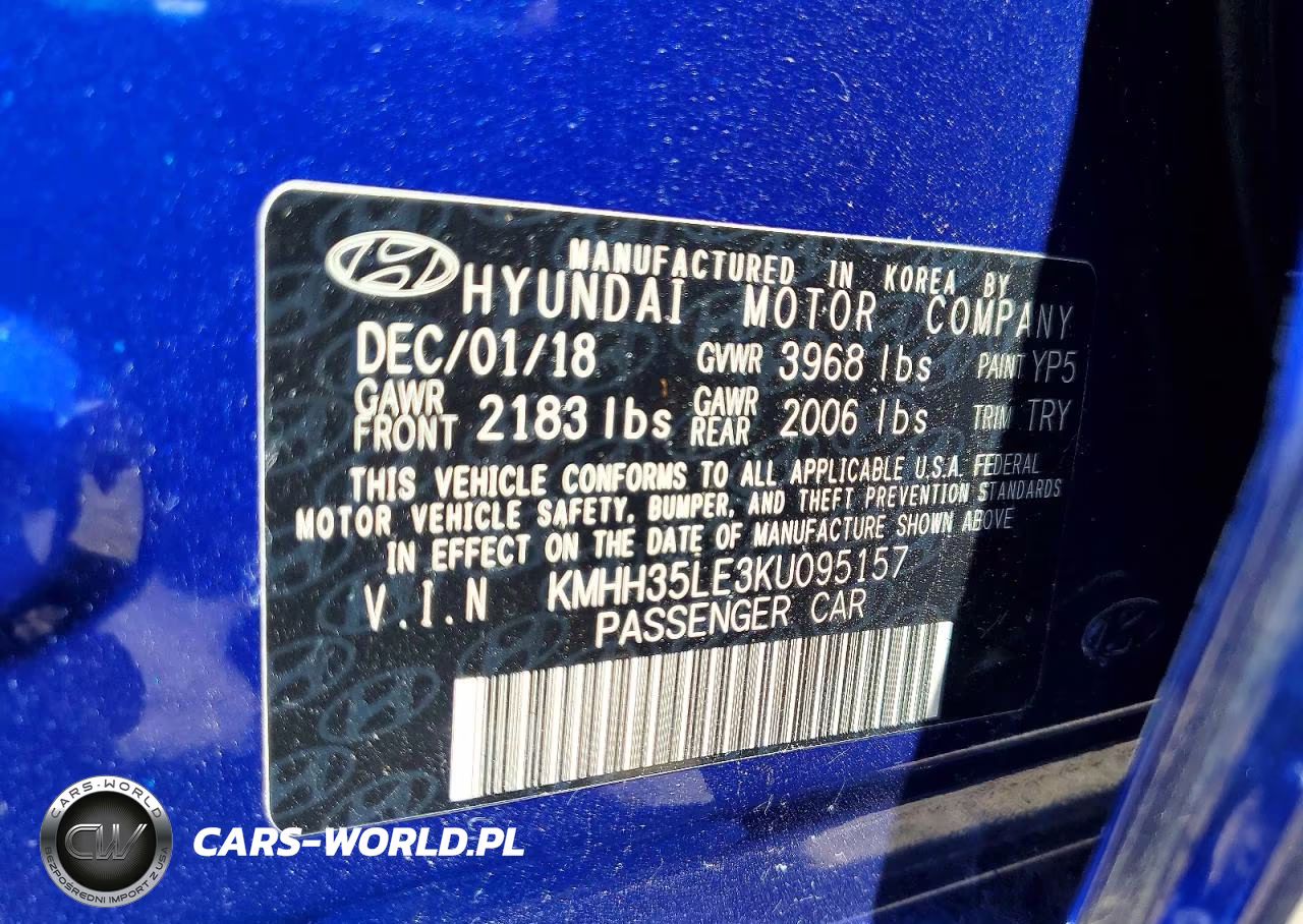 2019 Hyundai Elantra Gt Base VIN:KMHH35LE3KU095157 - 12