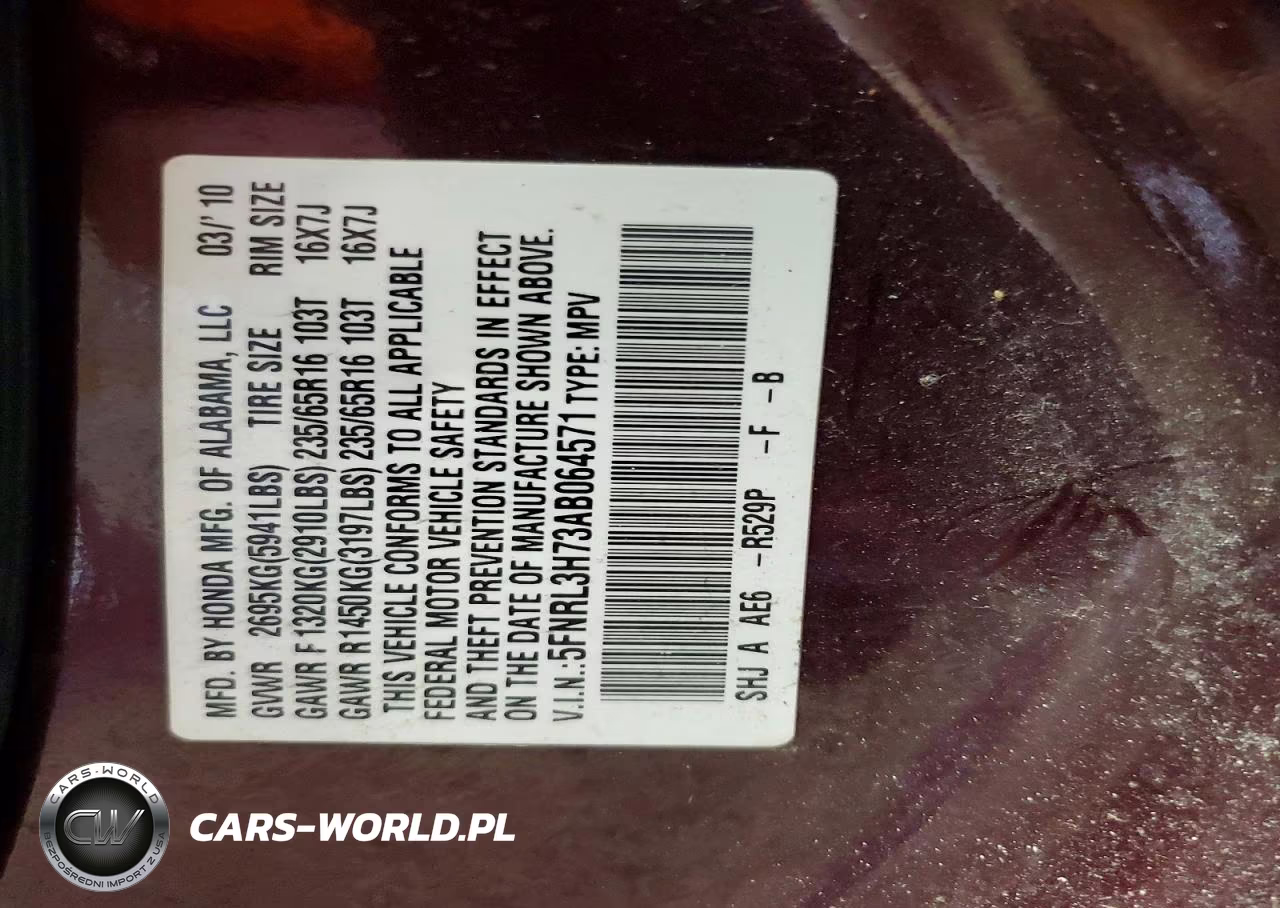 2010 Honda Odyssey Exl VIN:5FNRL3H73AB064571 - 13
