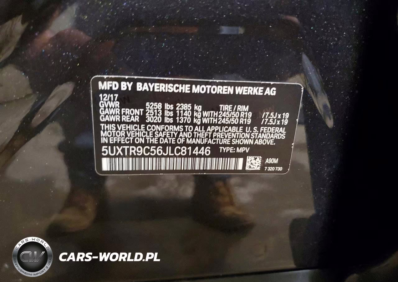 2018 BMW X3 xDrive30I VIN:5UXTR9C56JLC81446 - 13