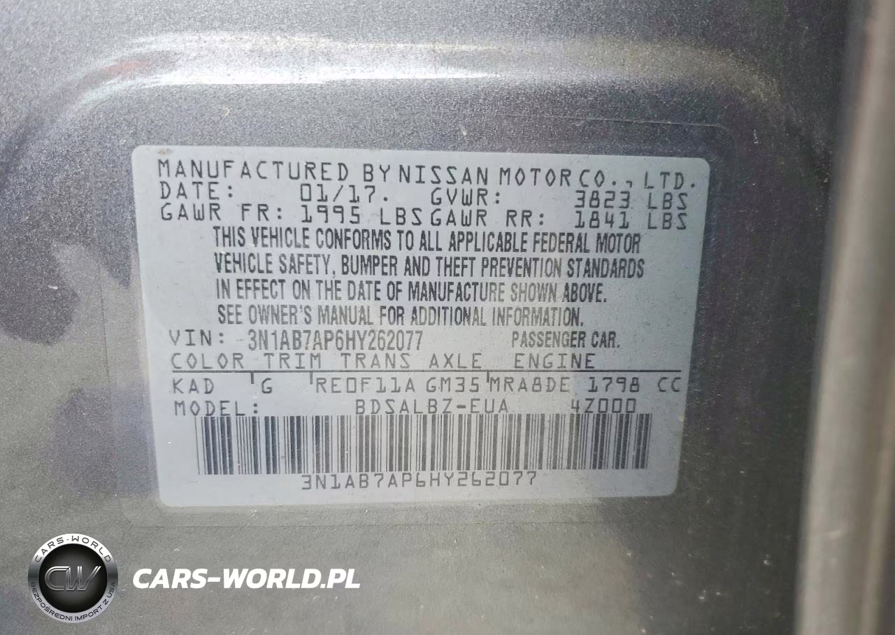 2017 Nissan Sentra S VIN:3N1AB7AP6HY262077 - 12