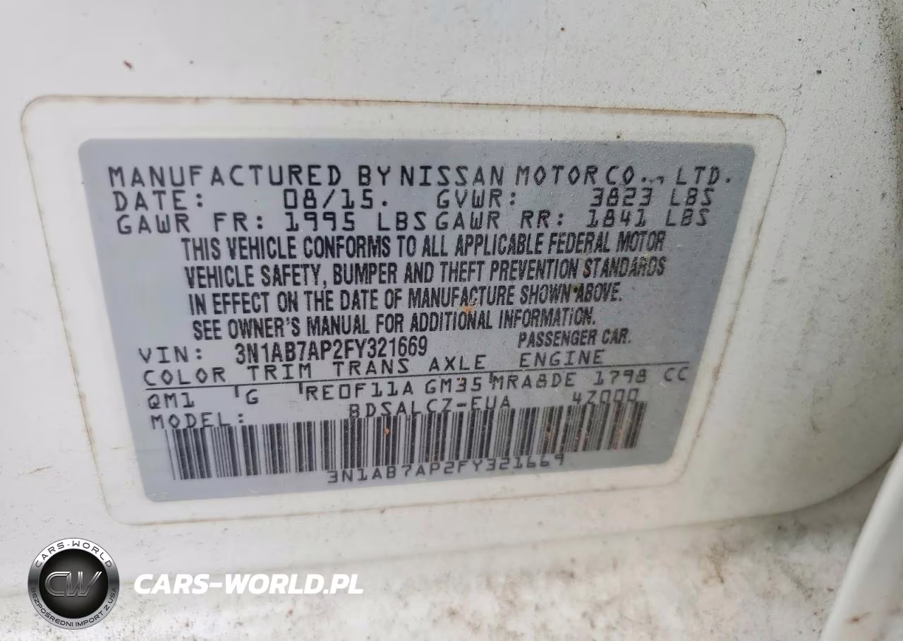 2015 Nissan Sentra S VIN:3N1AB7AP2FY321669 - 12