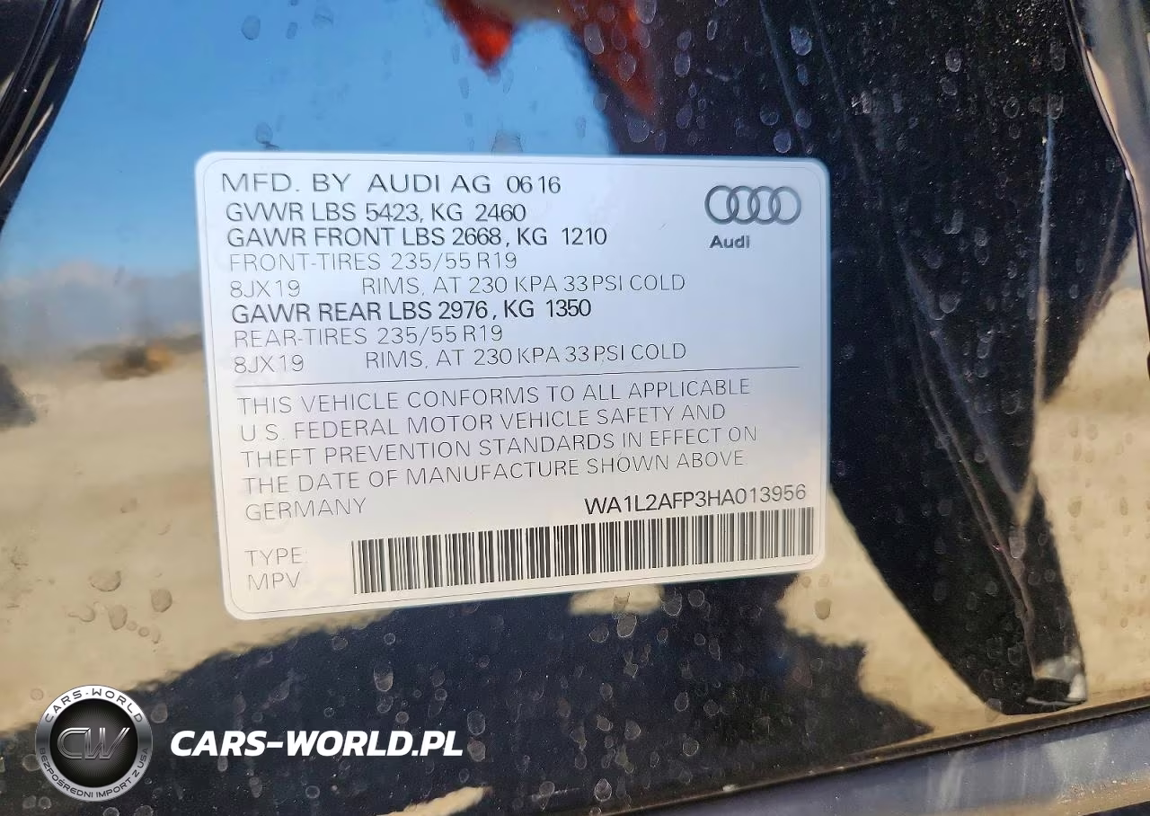 2017 Audi Q5 Premium Plus VIN:WA1L2AFP3HA013956 - 13