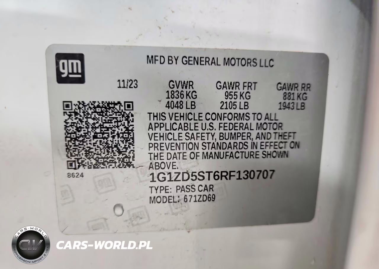 2024 Chevrolet Malibu Lt VIN:1G1ZD5ST6RF130707 - 12