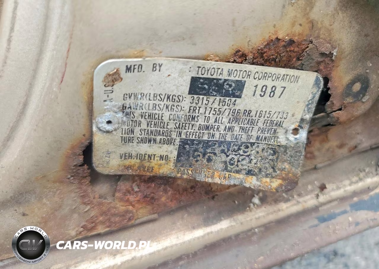 1988 Toyota Corolla Le VIN:JT2AE93EXJ3020346 - 12