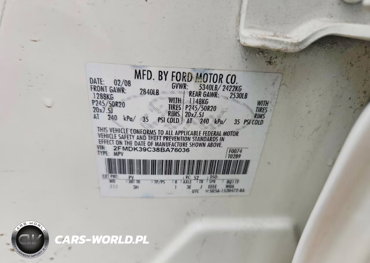 2008 Ford Edge Limited VIN:2FMDK39C38BA76036 - 14