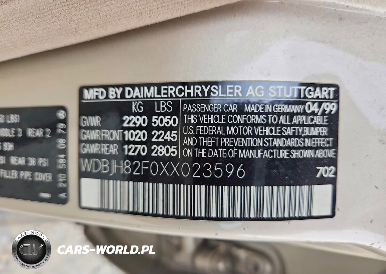 1999 Mercedes-Benz E 320 4Matic VIN:WDBJH82F0XX023596 - 12