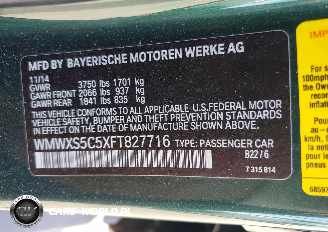 2015 Mini Cooper VIN:WMWXS5C5XFT827716 - 12