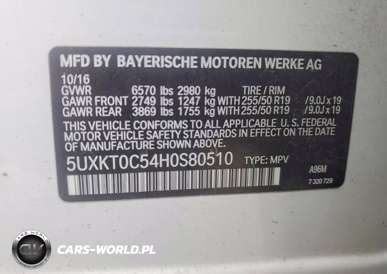 2017 BMW X5 Xdr40E VIN:5UXKT0C54H0S80510 - 12